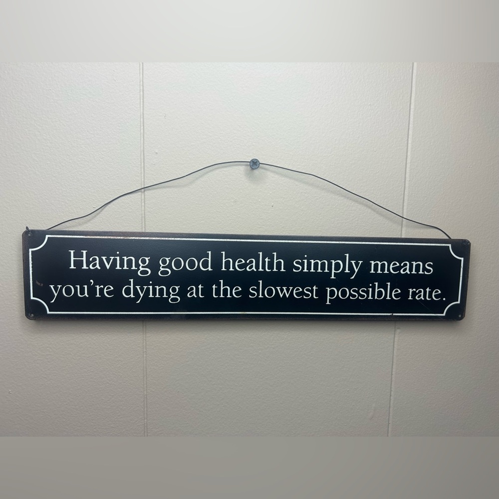 Good Health wall hanging / sign 15" wide - metal